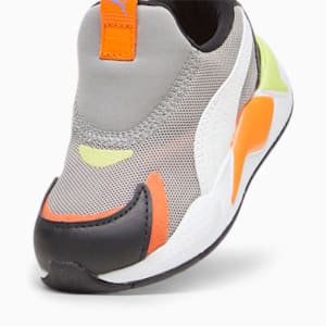 Zapatos deportivos sin cordones RS-X³ para bebé, Concrete Gray-Rickie Orange, extragrande
