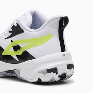 Genetics Unisex Basketball Shoes, PUMA White-Electric Lime, extralarge-IND