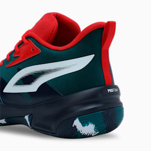 Genetics Unisex Basketball Shoes, Club Navy-Cold Green-For All Time Red, extralarge-IND