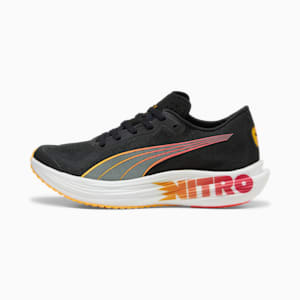 ウィメンズ ディヴィエイト ニトロ エリート 2 FF ランニングシューズ, PUMA Black-Sun Stream-Sunset Glow, extralarge-JPN