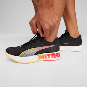 Deviate NITRO™ 2 Women's Running Shoes, PUMA Black-Sun Stream-Sunset Glow, extralarge