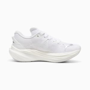 ウィメンズ ディヴィエイト ニトロ 3 ランニングシューズ, PUMA White-Feather Gray-PUMA Silver, extralarge-JPN