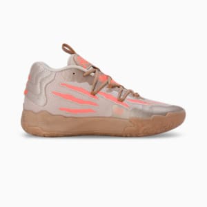 MB.03 CNY Unisex Basketball Shoes, PUMA Gold-Fluro Peach Pes, extralarge-IND