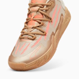 MB.03 CNY Unisex Basketball Shoes, PUMA Gold-Fluro Peach Pes, extralarge-IND