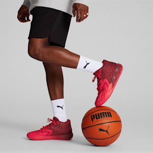 Zapatos de básquetbol PUMA x LAMELO BALL MB.01 Team para hombre, Intense Red-For All Time Red-Carnation Pink-PUMA Black, extragrande