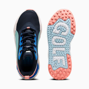 ウィメンズ ゴルフ GS-X エフェクト スパイクレス シューズ, Deep Navy-Silver Sky-Melon Punch, extralarge-JPN
