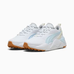 ウィメンズ ゴルフ GS-X エフェクト スパイクレス シューズ, PUMA White-Warm White-Icy Blue, extralarge-JPN