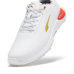 メンズ ゴルフ PUMA x ARNOLD PALMER ファントムキャット スパイクレス シューズ, PUMA White-PUMA Gold, extralarge-JPN