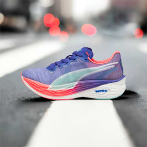 Deviate NITRO™ Elite 3 Women's Running Shoes, Lapis Lazuli-Sunset Glow-Electric Peppermint, extralarge