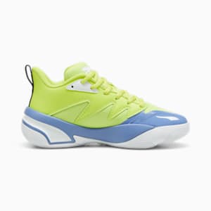 Genetics Youth Basketball Shoes, Electric Lime-Blue Skies, extralarge-IND