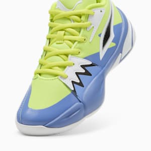 Genetics Youth Basketball Shoes, Electric Lime-Blue Skies, extralarge-IND