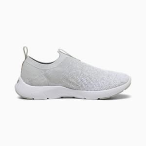 Softride Remi Slip-On Knit Women's Running Shoe, Ash Gray-PUMA White-Rose Gold, extralarge