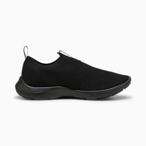 ウィメンズ ソフトライド レミ スリップオン ニット ランニングシューズ, PUMA Black-PUMA Black-PUMA Silver, extralarge-JPN