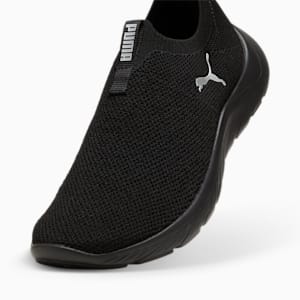 ウィメンズ ソフトライド レミ スリップオン ニット ランニングシューズ, PUMA Black-PUMA Black-PUMA Silver, extralarge-JPN