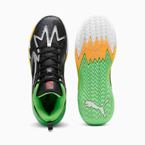 Chaussures de basketball Scoot Zeros PUMA x 2K pour enfant, PUMA Black-Fluo Green, extralarge