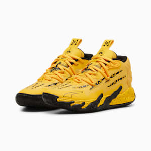 PUMA x LAMELO BALL x PORSCHE MB.03 Big Kids' Basketball Shoe, Sport Yellow-PUMA Black, extralarge