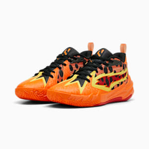 Chaussures de basketball Scoot Zeros PUMA HOOPS x CHEETOS® Enfant et Adolescent, For All Time Red-Rickie Orange-Yellow Blaze-PUMA Black, extralarge