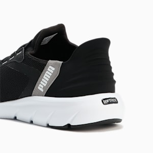 ユニセックス ソフトライド フレックス レース イーズイン ワイド ランニングシューズ, PUMA Black-Stormy Slate-PUMA White, extralarge-JPN