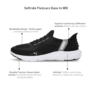 Softride FlexLace Ease In Running Shoes, PUMA Black-Stormy Slate-PUMA White, extralarge-IND