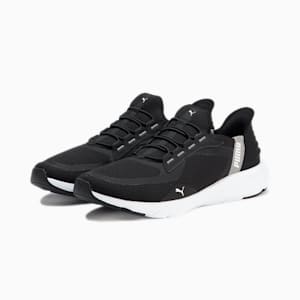 ユニセックス ソフトライド フレックス レース イーズイン ワイド ランニングシューズ, PUMA Black-Stormy Slate-PUMA White, extralarge-JPN