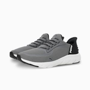 Softride FlexLace Ease In Running Shoes, Flat Medium Gray-Flat Dark Gray-Warm White, extralarge-IND