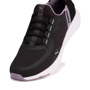 ユニセックス ソフトライド フレックス レース イーズイン ワイド ランニングシューズ, Flat Dark Gray-PUMA Black-Pale Plum, extralarge-JPN