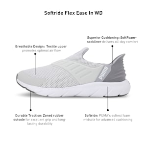 Softride Flex Ease In Slip-On Shoes, Glacial Gray-Cast Iron-Gray Fog, extralarge-IND