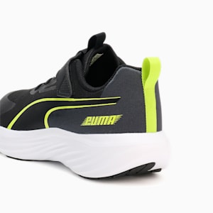 キッズ スピードモンスター V5 スニーカー 17-24cm, PUMA Black-Lime Pow, extralarge-JPN