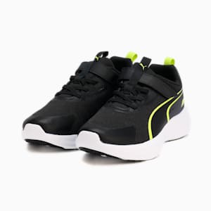 キッズ スピードモンスター V5 スニーカー 17-24cm, PUMA Black-Lime Pow, extralarge-JPN