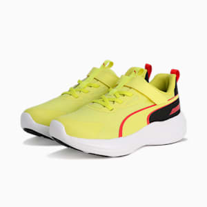 キッズ スピード モンスター V5 スニーカー 17-24cm, Lemon Sherbert-PUMA Black, extralarge-JPN