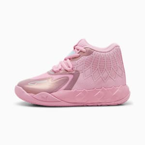 PUMA x LAMELO BALL MB.01 IRIDESCENT Little Kids' Basketball Shoes, Lilac Chiffon-Light Aqua, extralarge