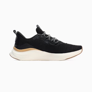 ウィメンズ ソフトライド ハーモニー ランニングシューズ, PUMA Black-Warm White-PUMA Gold, extralarge-JPN