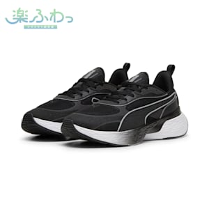 ユニセックス ソフトライド スウェイ チェイス ランニングシューズ, PUMA Black-PUMA White-Flat Dark Gray, extralarge-JPN