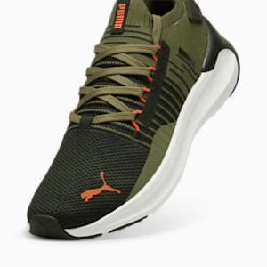 SOFTRIDE Symmetry Fuzion Running Shoes Unisex, PUMA Olive-PUMA Black-Flame Flicker, extralarge