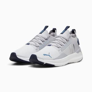 Chaussures de course à pied SOFTRIDE Symmetry Fuzion Homme, Gray Fog-Silver Mist-Blue Horizon, extralarge