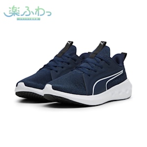 ユニセックス ソフトライド カーソン ランニングシューズ, Club Navy-PUMA White-PUMA Black, extralarge-JPN