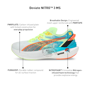 Deviate NITRO™ 3 Marathon Series Men's Running Shoes, Nitro Blue-Fizzy Apple, extralarge-IND