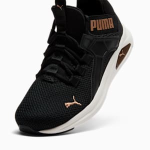 Tenisd de runnin para mujer Revamp Enzo 2, PUMA Black-PUMA Gold, extralarge