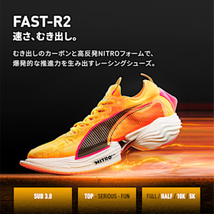 ウィメンズ FAST-R ニトロ エリート 2 FIRE ランニングシューズ, Sun Stream-Sunset Glow-PUMA White, extralarge-JPN