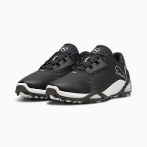 メンズ ゴルフ シャドウキャット ニトロ スパイクレス シューズ, PUMA Black-Silver Mist-PUMA White, extralarge-JPN