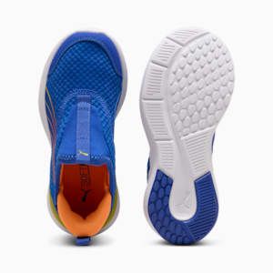 Kruz ProFoam SLIPTECH™ Little Kids' Running Shoes, Vivid Blue-Sea Kelp-Orange Glo, extralarge