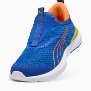 Kruz ProFoam SLIPTECH™ Little Kids' Running Shoes, Vivid Blue-Sea Kelp-Orange Glo, extralarge