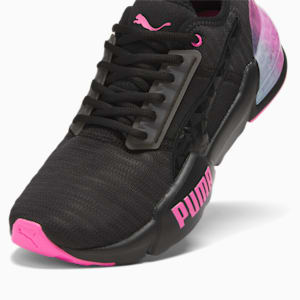 Tenis para correr para mujer Cell Phase Femme Fade, PUMA Black-Poison Pink, extralarge