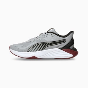 PWR Hybrid Multi-Surface Grip Training Shoes, Gray Echo-Ruby Shimmer-PUMA Black, extralarge-IND