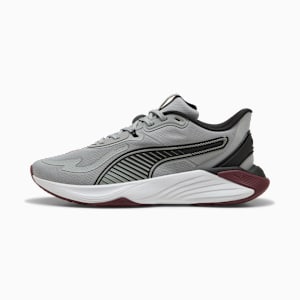 PWR Hybrid Training Shoes, Gray Echo-Ruby Shimmer-PUMA Black, extralarge