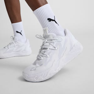 MB.03 Lo Men's Basketball Shoes, PUMA White-Gray Fog, extralarge