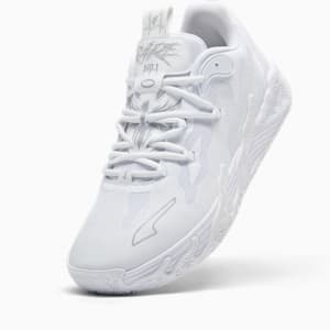 MB.03 Lo Men's Basketball Shoes, PUMA White-Gray Fog, extralarge