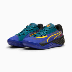 All-Pro NITRO™ Crowd Craze Men's Basketball Shoes, Lapis Lazuli-Cold Green-PUMA Black, extralarge