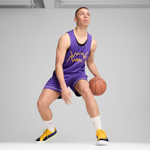 メンズ オールプロ ニトロ バスケットボールシューズ, Team Violet-Yellow Sizzle-PUMA White, extralarge-JPN