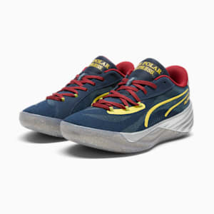 Tenis de basquetbol All-Pro NITRO 2 Crowd Craze, Club Navy-Intense Red-Golden Fog-Yellow Blaze-Silver Mist, extralarge